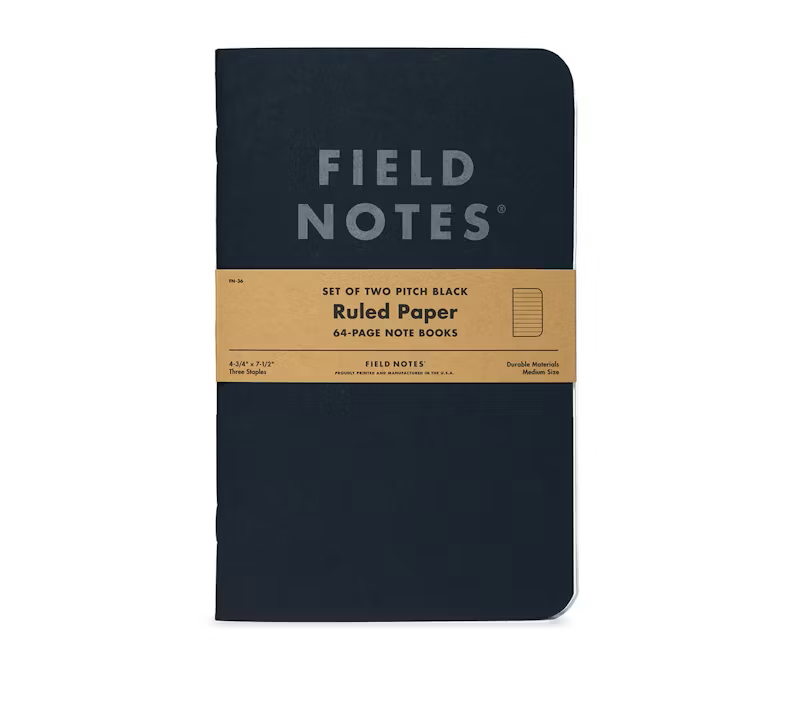 Field Notes Pitch Black Notebook