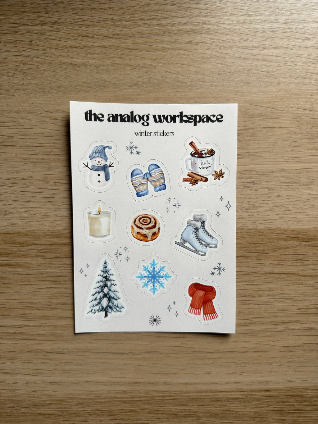 The Analog Workspace Winter Stickers