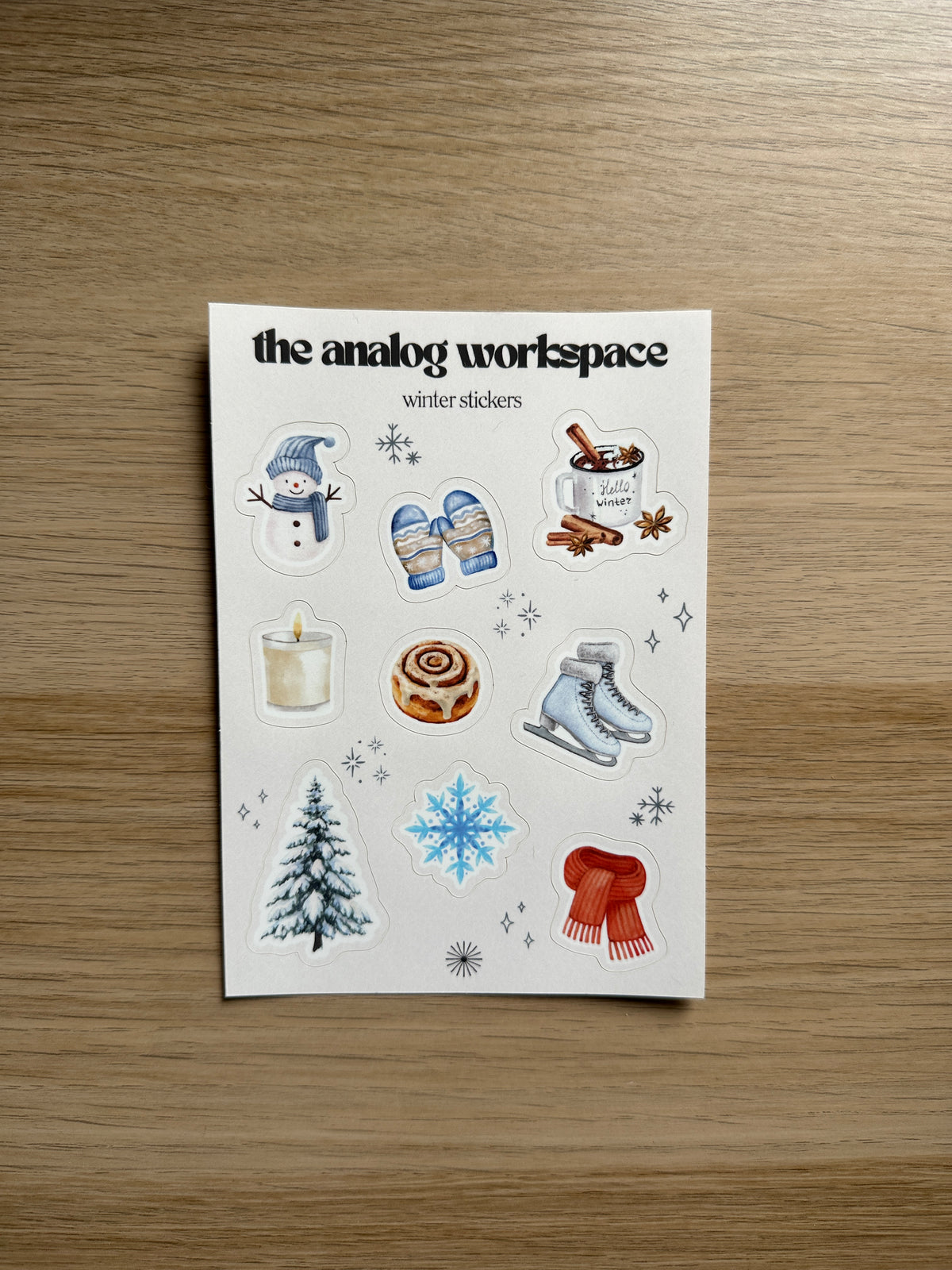 The Analog Workspace Winter Stickers