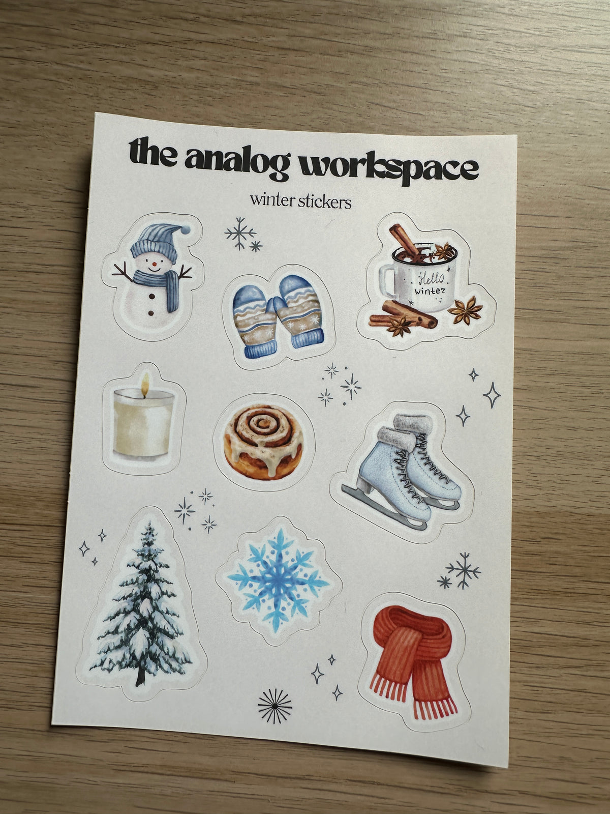 The Analog Workspace Winter Stickers