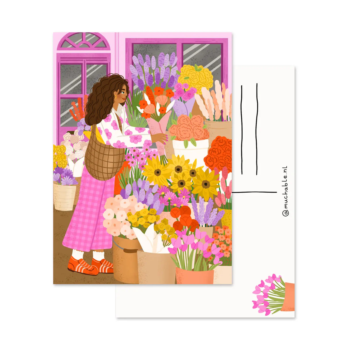 Postkarte Blumenladen